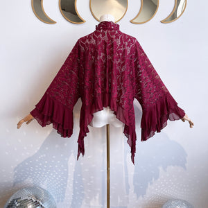 Delilah (Burgundy Lace/ Chiffon)